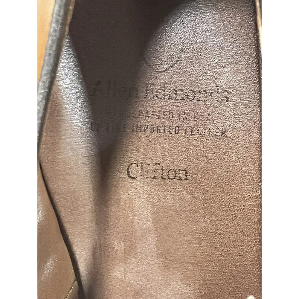 ALLEN EDMONDS Clifton Cap Toe Walnut Brown Tan Oxford Shoes Sz 10.5 D -USA Made